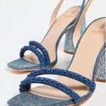 Sam Edelman $160  Blue Wash Beaded Woven Kia Denim Sandal Size 6 Photo 7
