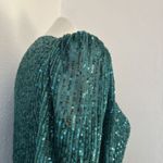 AQUA Belted Sequin Mini Dress GREEN emerald SMALL Formal Cocktail Photo 10