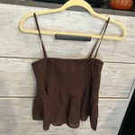 American Eagle  Smocked Babydoll Bow Tank Top Size Medium Photo 1