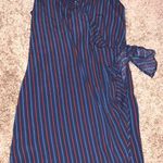 Boutique Striped Wrap Dress Photo 0