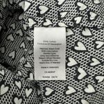 Talbots ‎ Shirt Womens 10 Black White Heart Print Button Up Office Novelty Preppy Photo 7