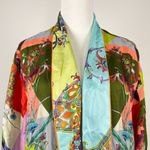 Johnny Was NWOT  100% Silk Floral Patchwork KIMONO Floral Jacket Coat Boho Sz S Photo 2
