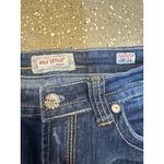 MEK Denim Oaxaca Jeans Womens 28/34 Dark Wash Embellished Pockets Cropped Blue Photo 1