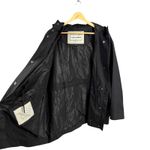 Hunter Lightweight Hooded Rain Jacket Womens Large Black Zip Waterproof Coat Photo 3