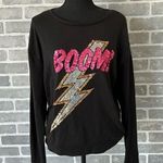 Victoria's Secret PINK Victoria’s Secret Medium | Sequin Black Sweater (Boom!) |Like New Condotion Photo 0