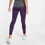 Columbia  Weekend Adventure Norwood 7/8 Leggings Purple Black Aztec Print Small Photo 1
