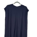 Eileen Fisher  Wide Leg Jumpsuit Fine Tencel Stretch Jersey Ink Blue Size Large Photo 7