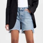 Levi's Premium 501 90s Cutoff Mid Thigh Jean Shorts Women's Size 28 Medium Wash Photo 2