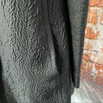 Marc Jacobs  Black Textured Silk Blend Coat Snap Front Long Jacket Small Photo 4