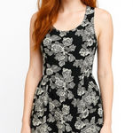 S.O.R.A.D By A Small A Line Floral Dress White Black Photo 0