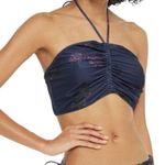 Ganni Ruched Floral Print Bikini Top Size 8 NWT Photo 1