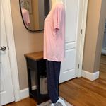 Soma  Cool Nights Pajama Set Pink V-Neck Top & Arrow Print Pants Size L Valentine Photo 4