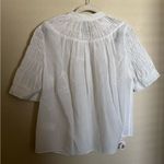 AYR ‎ The Love Spell blouse sz medium flowy white silk cotton shirred Photo 6