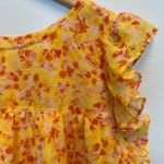 Marie Oliver  Yellow Ditsy Floral Sailor Ruffle Tiered Mini Sun Dress Bold Medium Photo 5