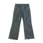 Kut From The Kloth Kelsey High Rise Ankle Flare Pants Cropped Grey Coated Size 8 Photo 3
