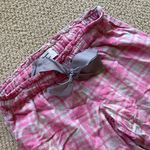 American Eagle Pink Grey Plaid Pajama Pants Women’s Size Small Stretch FLAWS Photo 2