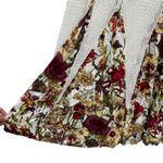 Entro  Women's Floral Print Mini Dress‎ Crochet Knit Long Sleeve Cream Boho M Photo 2