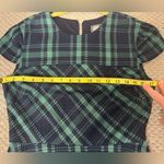 Vince Camuto NWOT Wool Navy and Green Plaid Dress Size 4 Photo 4