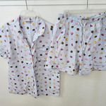 Macaron Print Pajamas Size XL 100% Cotton White Photo 0