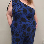 Kate Spade Navy Blue & Black Floral Jumpsuit Photo 0