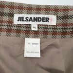 Jil Sander  Check Plaid Pencil Skirt Brown High Waisted Wool Vintage Photo 2