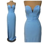Amanda Uprichard  size Small Cherri Gown Pacific Blue Sweetheart Strapless Maxi Photo 4