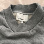 3.1 Phillip Lim Grey melange French Terry Puff-Sleeve Sweatshirt Photo 4