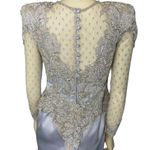 Vintage 90’s custom mother of the bride formal dress size medium Gray Photo 4