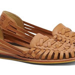 Nisolo Huarache Sandals Slip On Closed Toe Woven Leather Boho Almond Tan 9 Photo 0