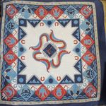 Vintage 90s Wamcraft scarf bandana muted red, blue and tan Red Photo 0