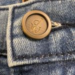 Driftwood  Jackie Crop Embroidered Floral Cuffed Jeans Medium Wash Size 26 Photo 7