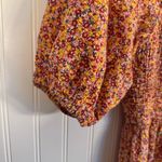 MINKPINK  Floral High Low Puff Sleeve Square Neck Dress 100% Cotton Size Medium Photo 8