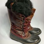 Sorel Joan of Ark Premium red leather boots size 8.5 Photo 2