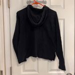 Aerie  Black Cropped Women's Hoodie Pullover Photo 1