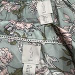 Joie  Mint Green Floral Satin Two Piece Pajama Set Women’s Large Photo 2
