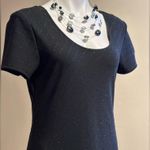 Chrusty Lyn Long Maxi Dress W Black Sequence Glitter Asymmetrical Stripes SZ 14 Photo 1