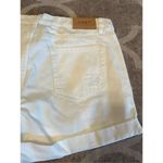 Obey  cuffed denim jean shorts size 29 in white Photo 4