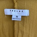 FAVLUX Mustard Boho Ruffle Longline Oversized Kimono Wide Arm Holes Medium Photo 3