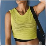 Free People  Movement Modal Mesh Cropped Lime Green Stretch Tank Top XS/S Photo 5