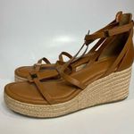 Franco Sarto Pana espadrille platform wedge sandals tan cream women’s size 10 Photo 0
