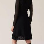 Ganni NWT Gaani  Dot Mesh Wrap Dress 36EU (S) Black Photo 2