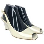 Anne Klein Pearlized Cream Slingback Wedges - Size 7.5 - Women Photo 2