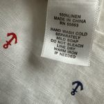 For Cynthia 100% Linen Nautical Beachwear Ivory Size Small Photo 7