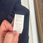 Theory Vintage S Nocturne Navy Wool Blend Short Sleeve Sweater Tunic w Pockets Photo 5