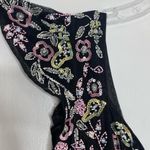 Mac Duggal 5353 Size 14W Floral Beadwork Flare Short Cap Sleeve A-Line Dress Photo 6