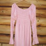 NWT Sleeper Juliette Shirred Asymmetric Dress in Pink Size M Photo 8