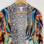 Chico's  Artsy Boho Cardigan Womens 0 XS‎ Multicolor Rayon Open Front Lightweight Photo 3