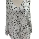 Lounge Beach Lunge White & Black Tie Front Women's Blouse Size Medium | 35-12 Photo 0