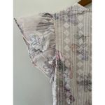 Tularosa  Benson Dress Ivory White Lilac Purple Ruffle Mini Eyelet EUC S Garden Photo 7