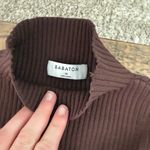 Babaton  Chocolate Ribbed Knit Top Photo 2
